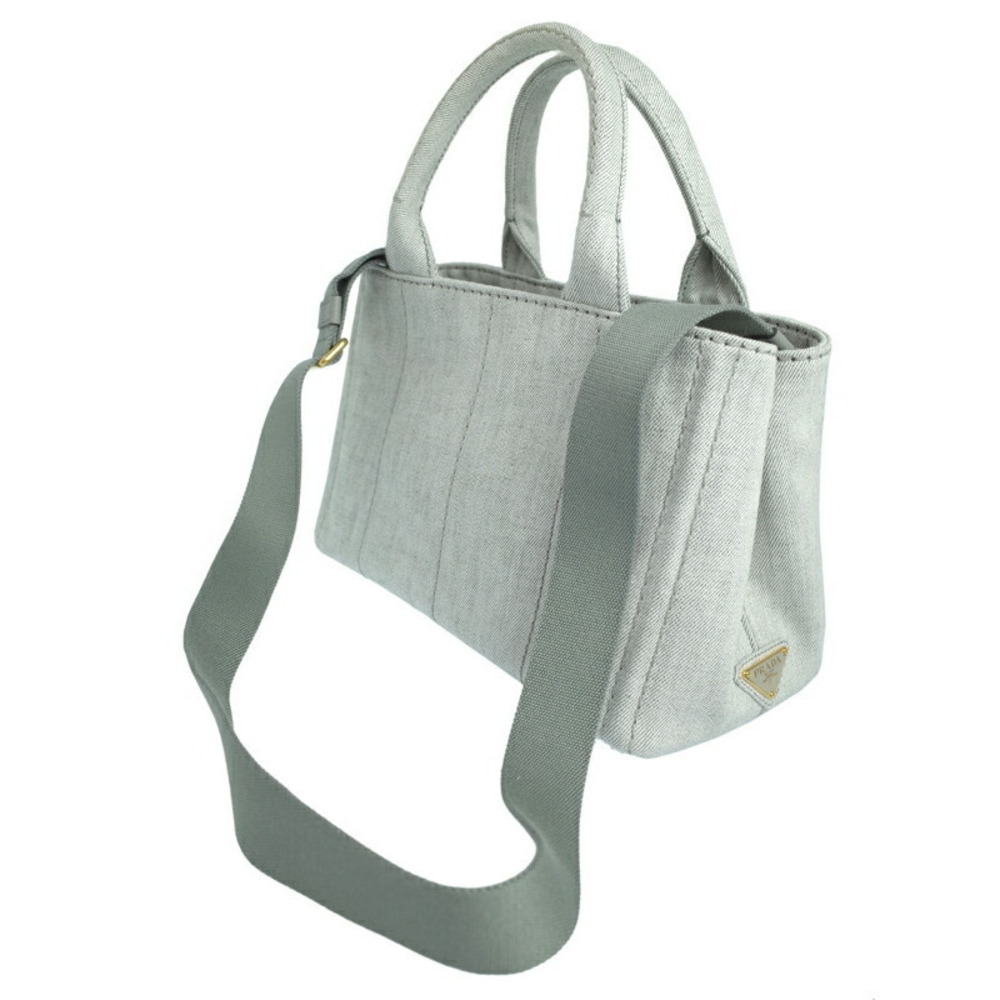Prada 2way Canapa Denim Shoulder Bag - Picture 2 of 9